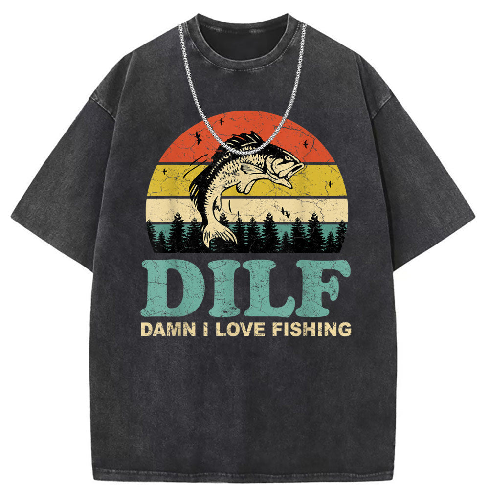 Men T Shirts Washed Old Printed Short Sleeve T-Shirts Women's Loose