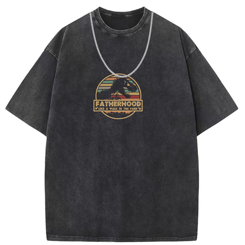 Men T Shirts Washed old punk short-sleeved T-shirt