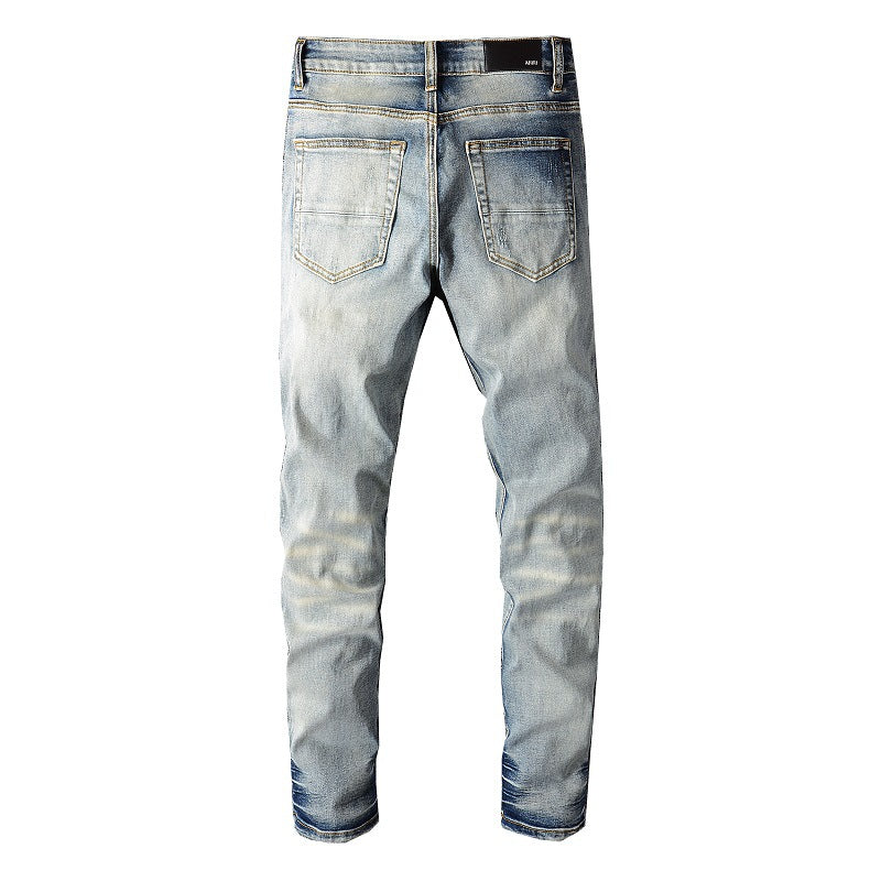 Amiri Jeans Casual Hip Hop Slim Jeans Men #805