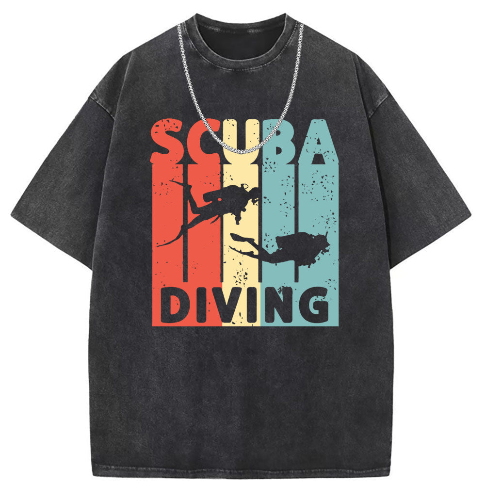 Men T Shirts Washed Old Casual