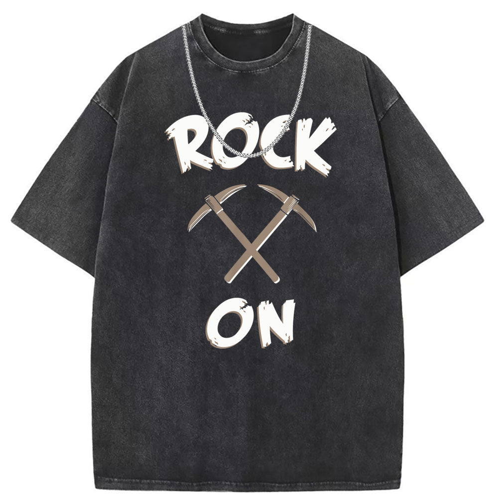Mens T Shirts Crew Neck Short Sleeve T-Shirt Washed Old American