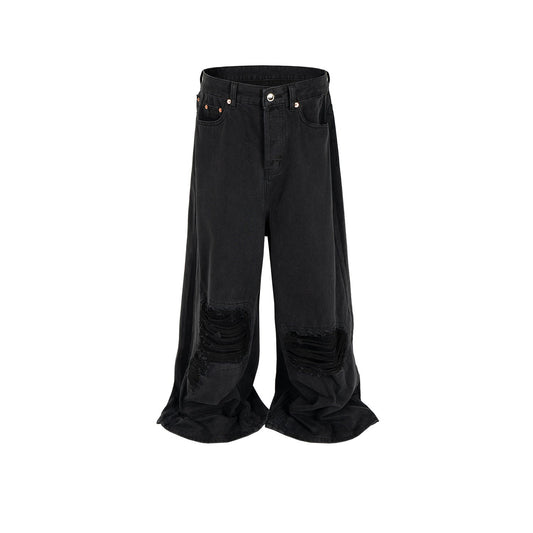 MIJKO Men's Vintage Pants MIJKO Trousers Men's and Women's Ripped Jeans