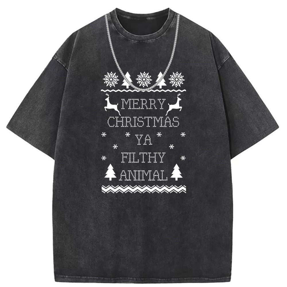 Men T Shirts Vintage vintage cotton printed short-sleeved T-shirt