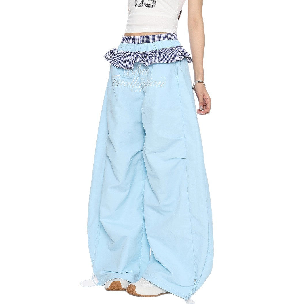 Women casual pants lace patchworksummerloose