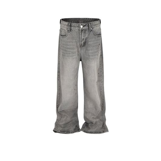 MIJKO Men's Vintage Pants MIJKO Washed Jeans Men's and Women's Loose Pants