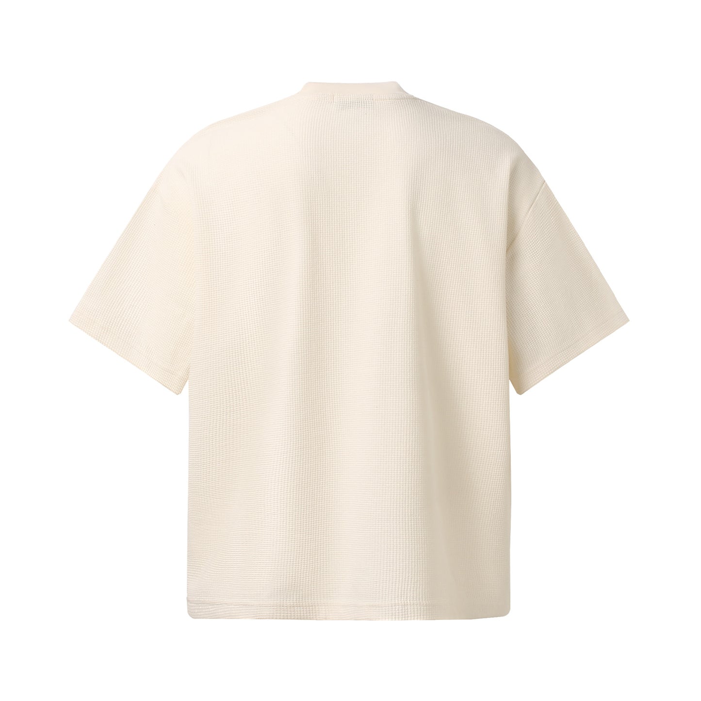 Men t shirts retro waffle gridsloose crew neck