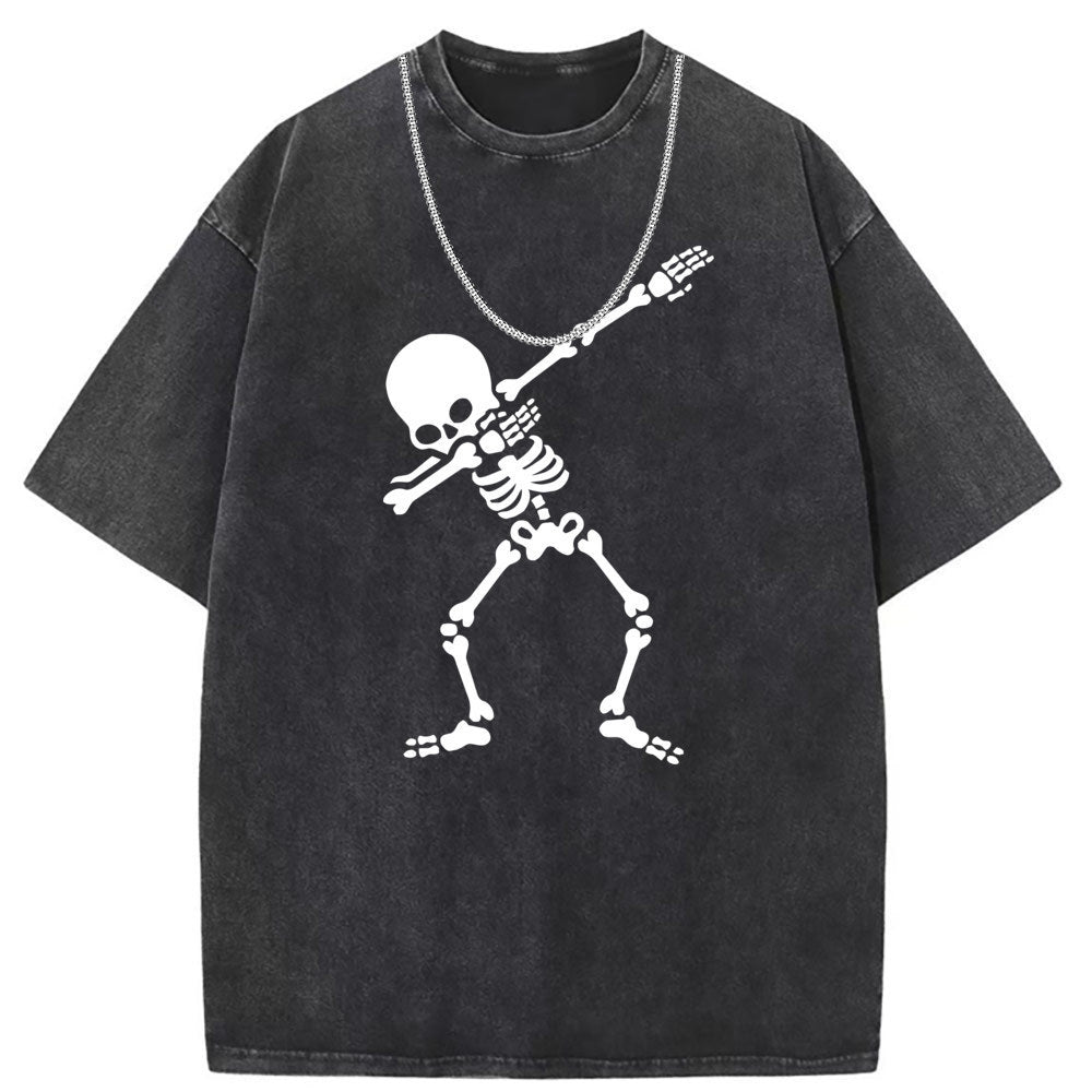 Men T Shirts Pure cotton round neck short-sleeved T-shirt women's washed and old