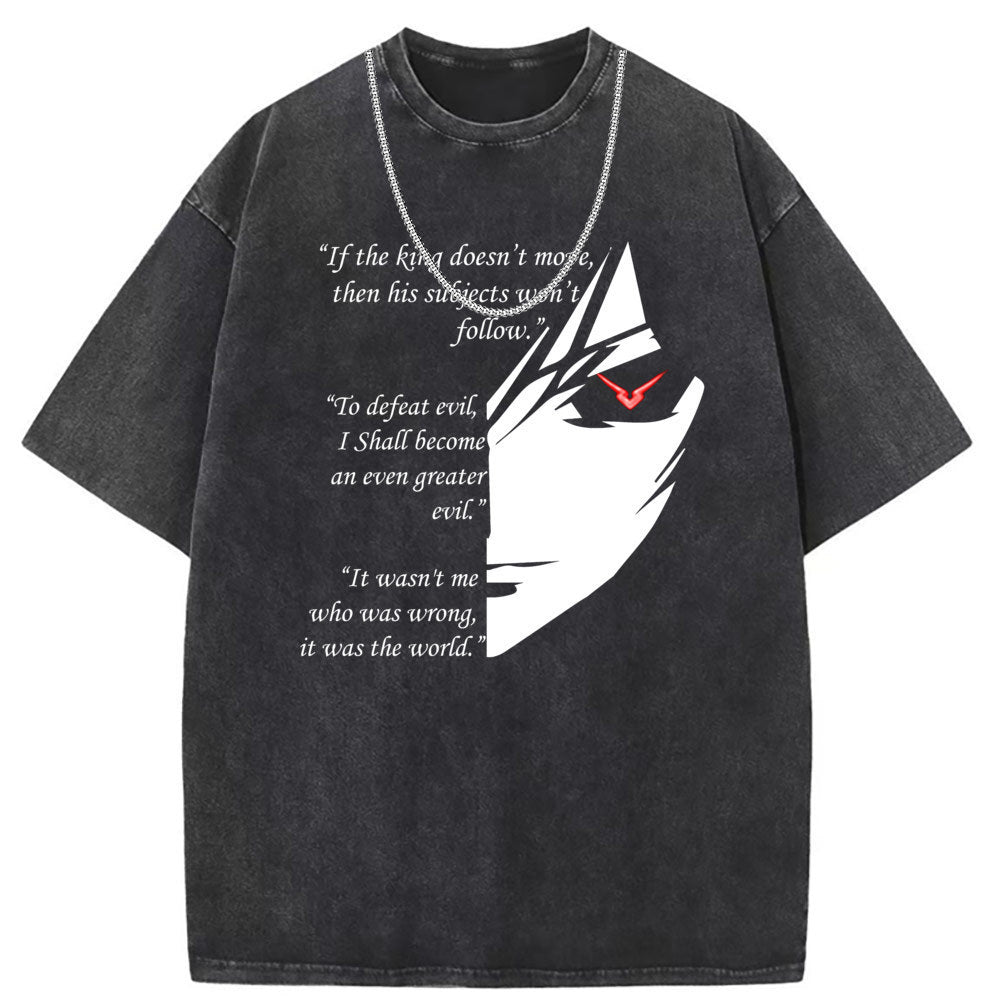 Men T Shirts Washed High Street Printed Short Sleeve T-Shirt Loose Casual