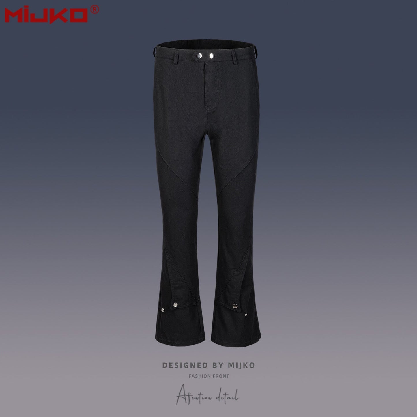 MIJKO Mens Vintage Pants Slim Fit Casual Pants Simple Unisex Pants