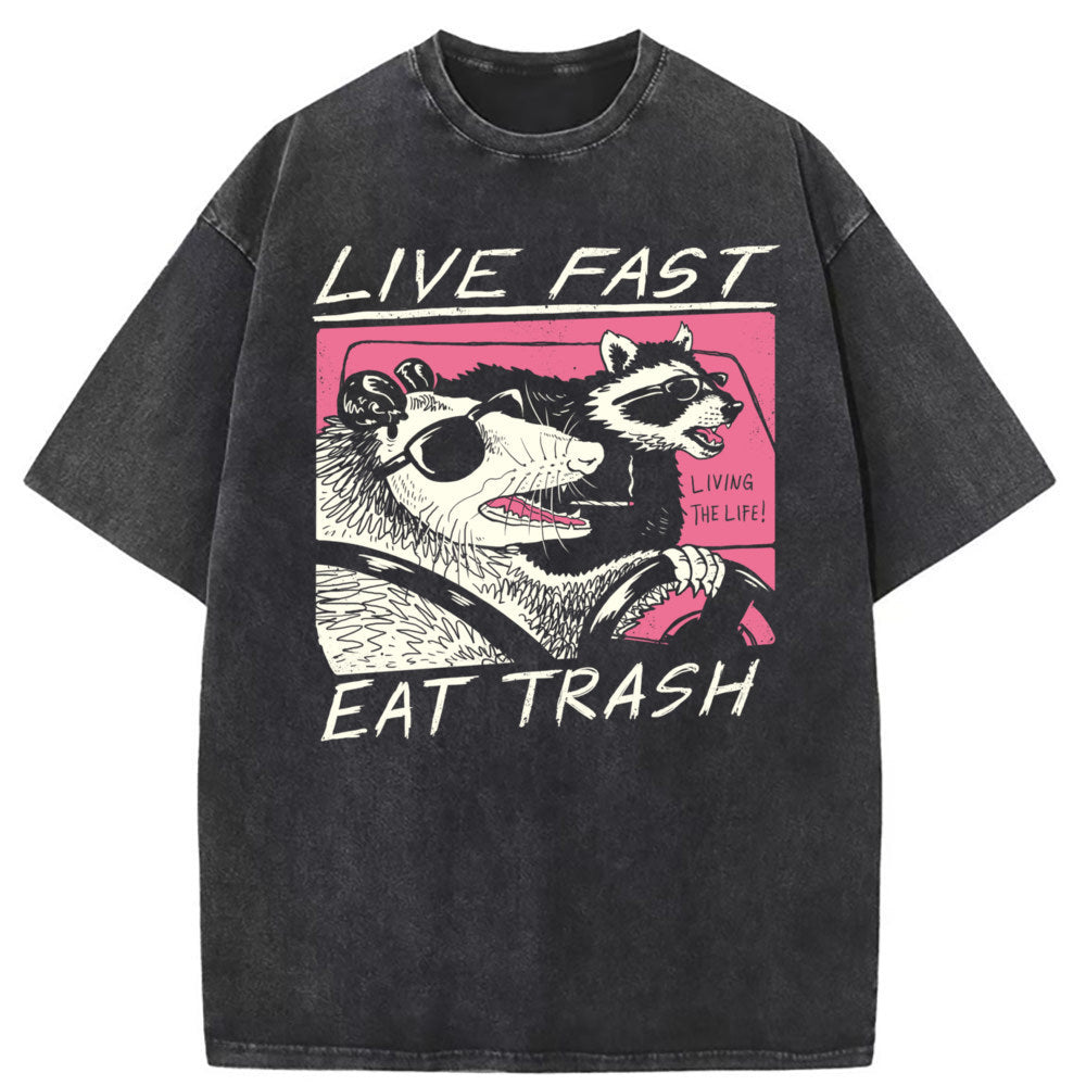 Mens T Shirts Old Water Washing