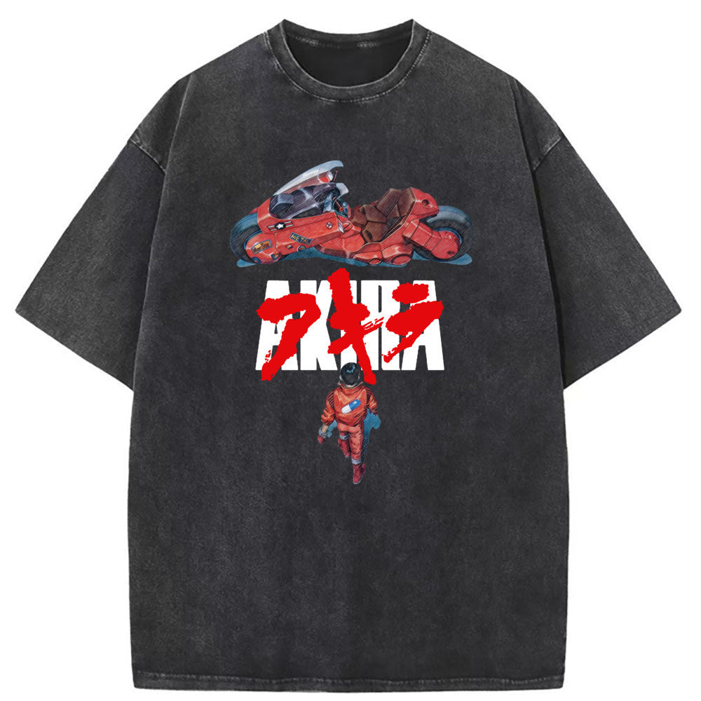 Mens T Shirts Cartoon Print Crew Neck