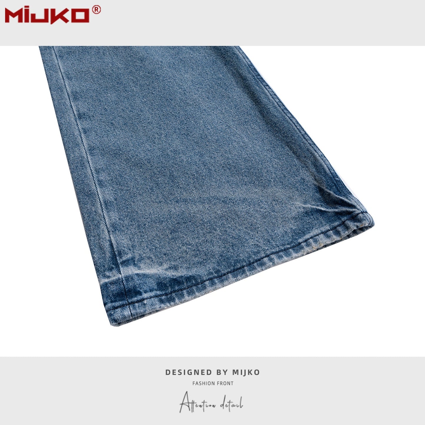 MIJKO Mens Vintage Pants Wide Leg Unisex Jeans