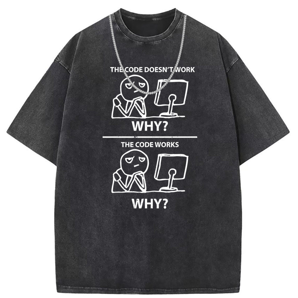 Men T Shirts Pure cotton round neck short-sleeved T-shirt women's washed and old