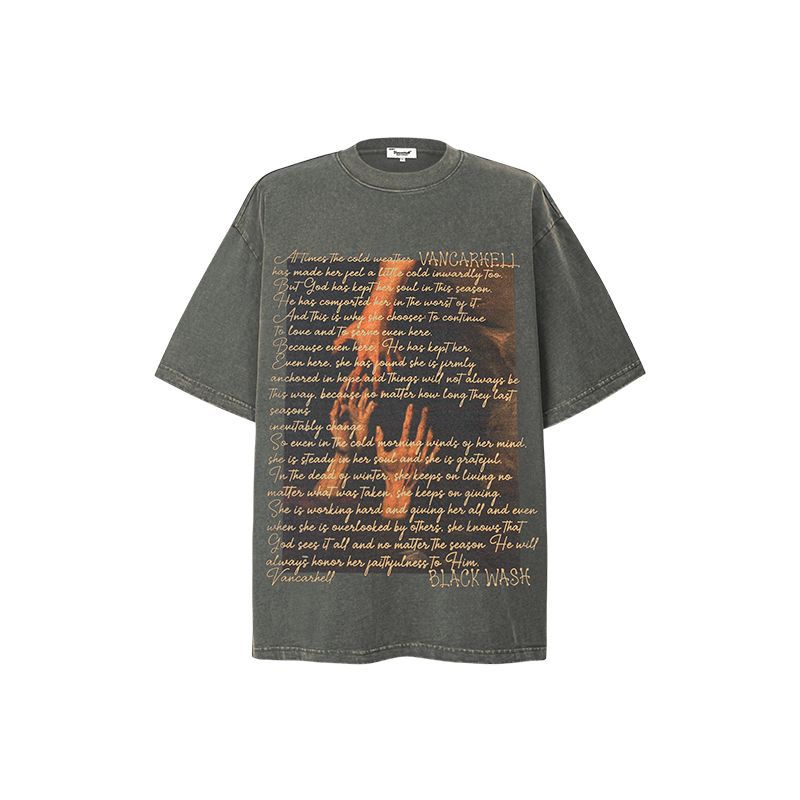 Mens T Shirts Old Short Sleeves Loose Summer