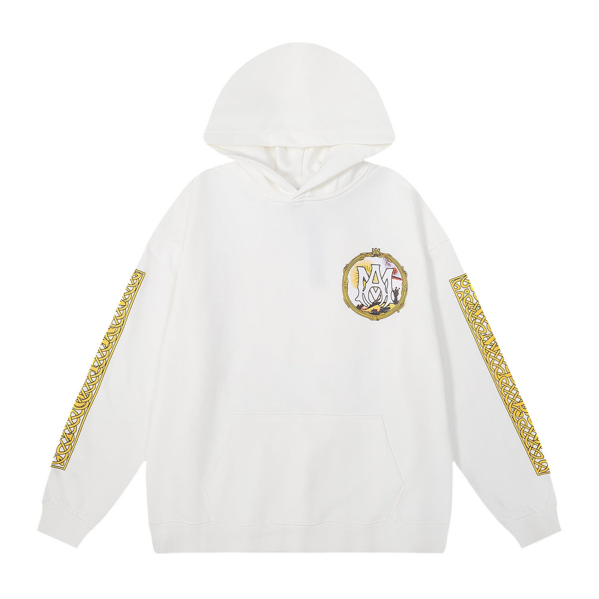 Amiri Hoodie AMI Sun Flower Letter Print Hooded Sweater for Men and Women