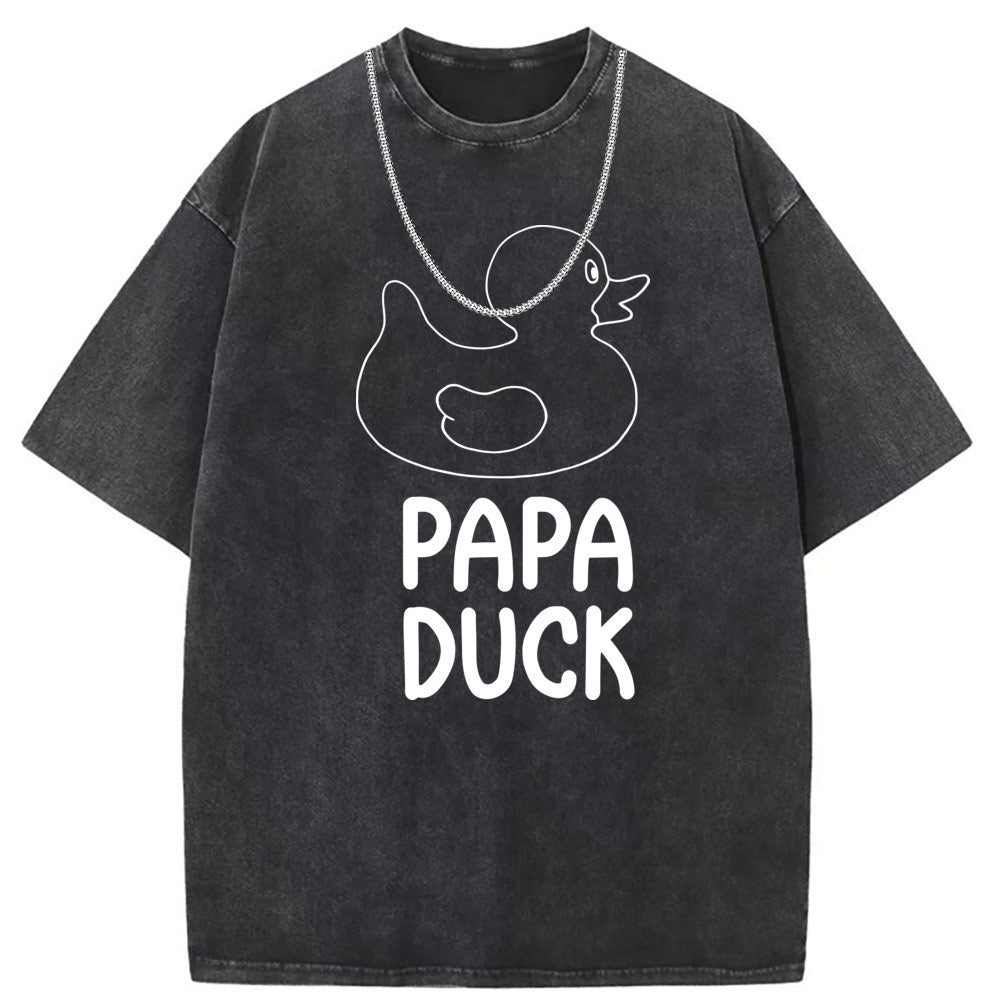 Men T Shirts Short Sleeve T-Shirt Washed Old Punk Loose