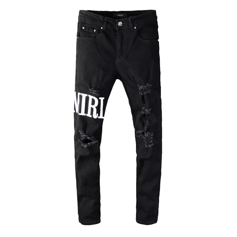 Amiri Jeans Casual Hip Hop Slim Jeans Men #649