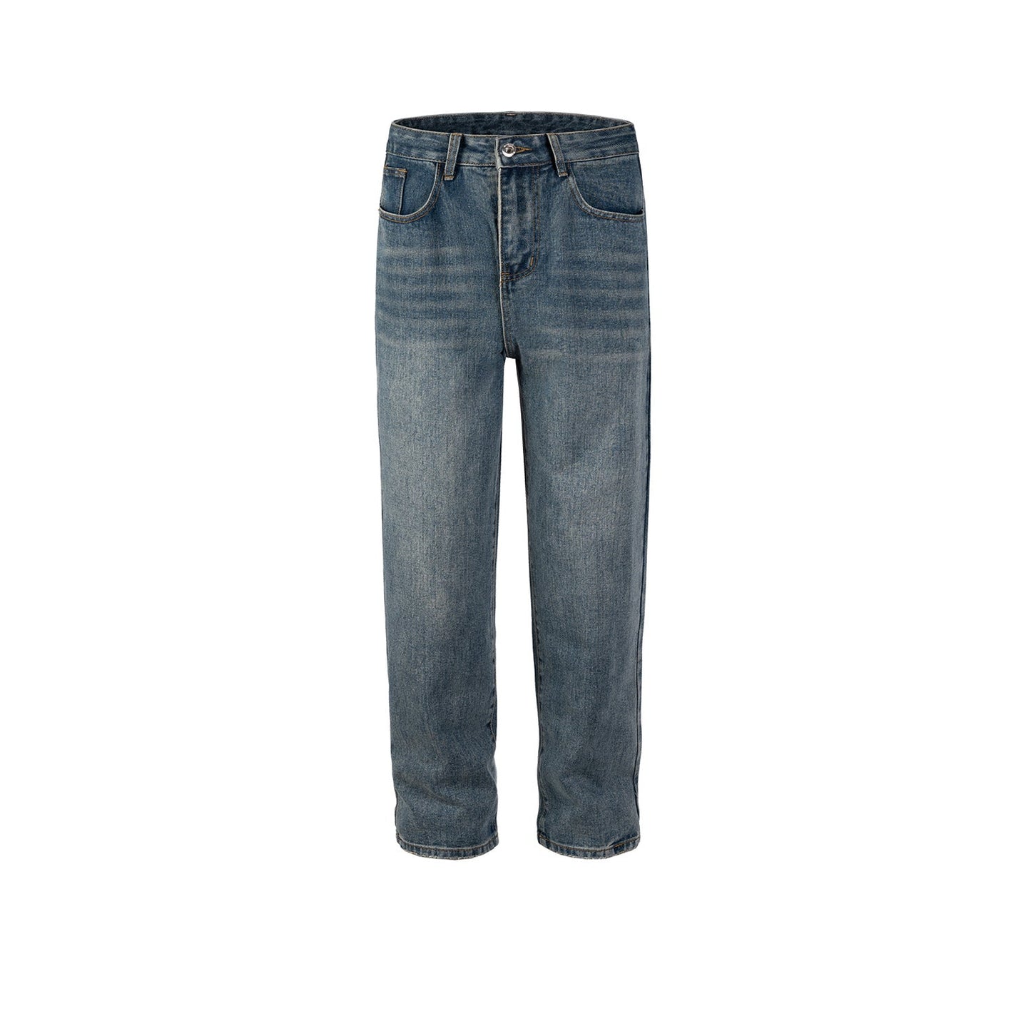 MIJKO Men's Vintage Pants MIJKO men's and women's trousers spliced washed jeans