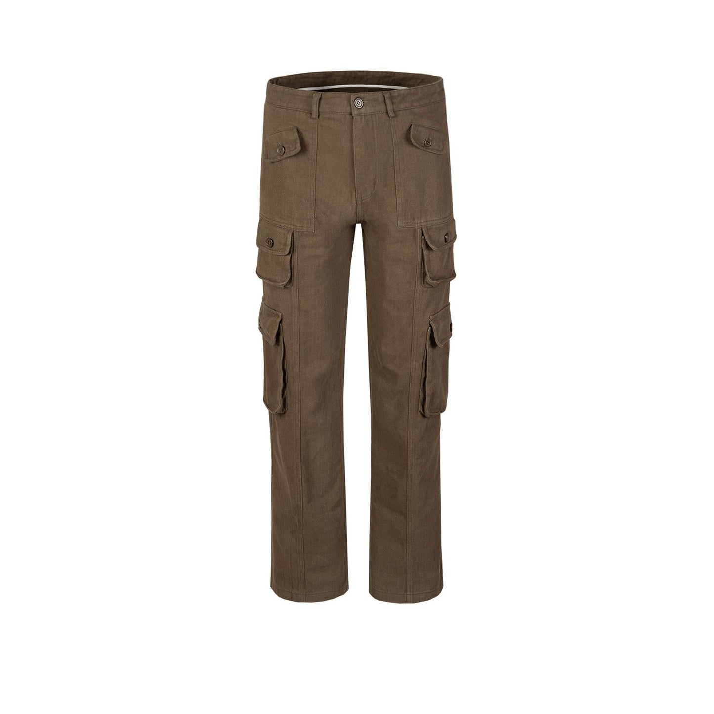 MIJKO Men's Vintage Pants MIJKO Tooling Multi-Pocket Pants Men's and Women's RICK Style Straight Casual Pants