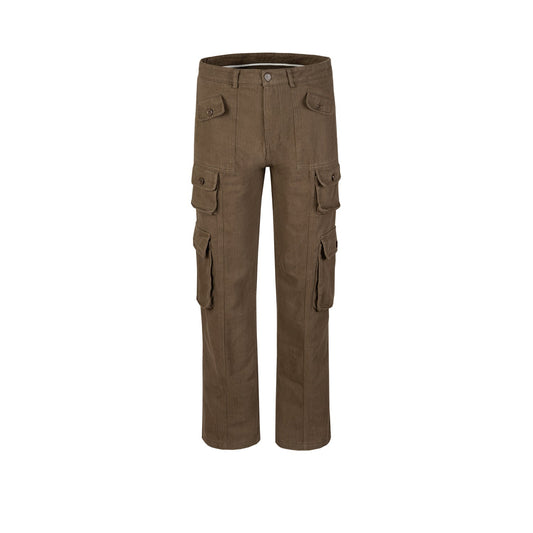 MIJKO Men's Vintage Pants MIJKO Tooling Multi-Pocket Pants Men's and Women's RICK Style Straight Casual Pants