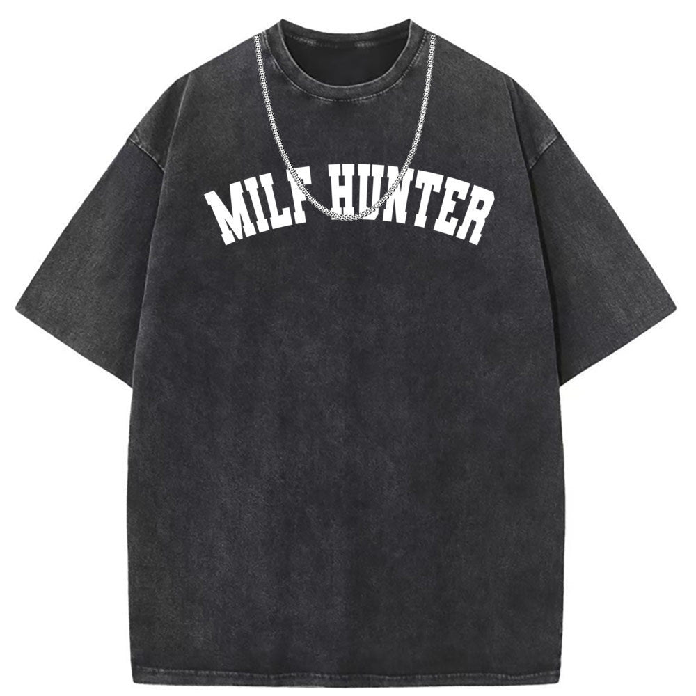 Men T Shirts Short-sleeved T-shirt women washed and old