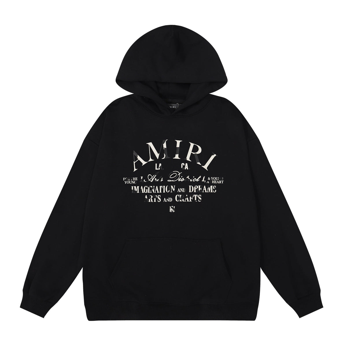 Amiri Hoodie Letter Print Hooded Sweater Loose Men and Women