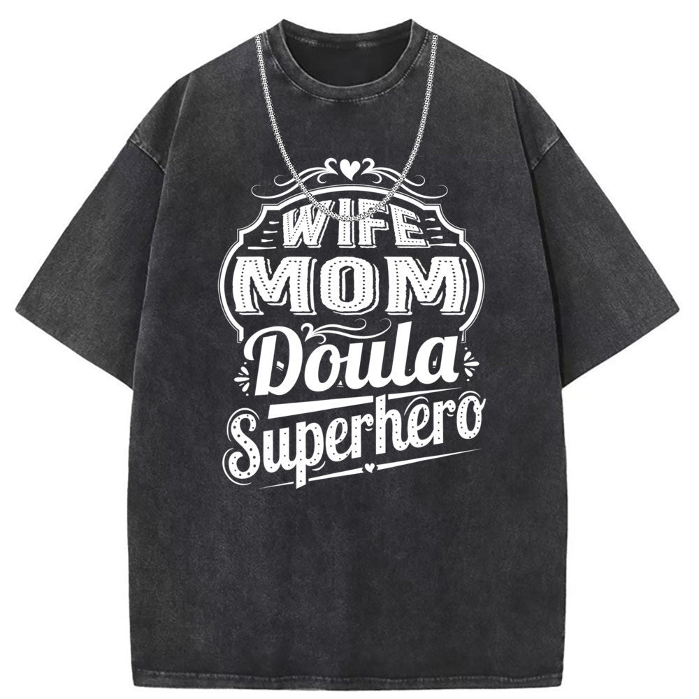 Men T Shirts Cotton short-sleeved T-shirt women's washed and old