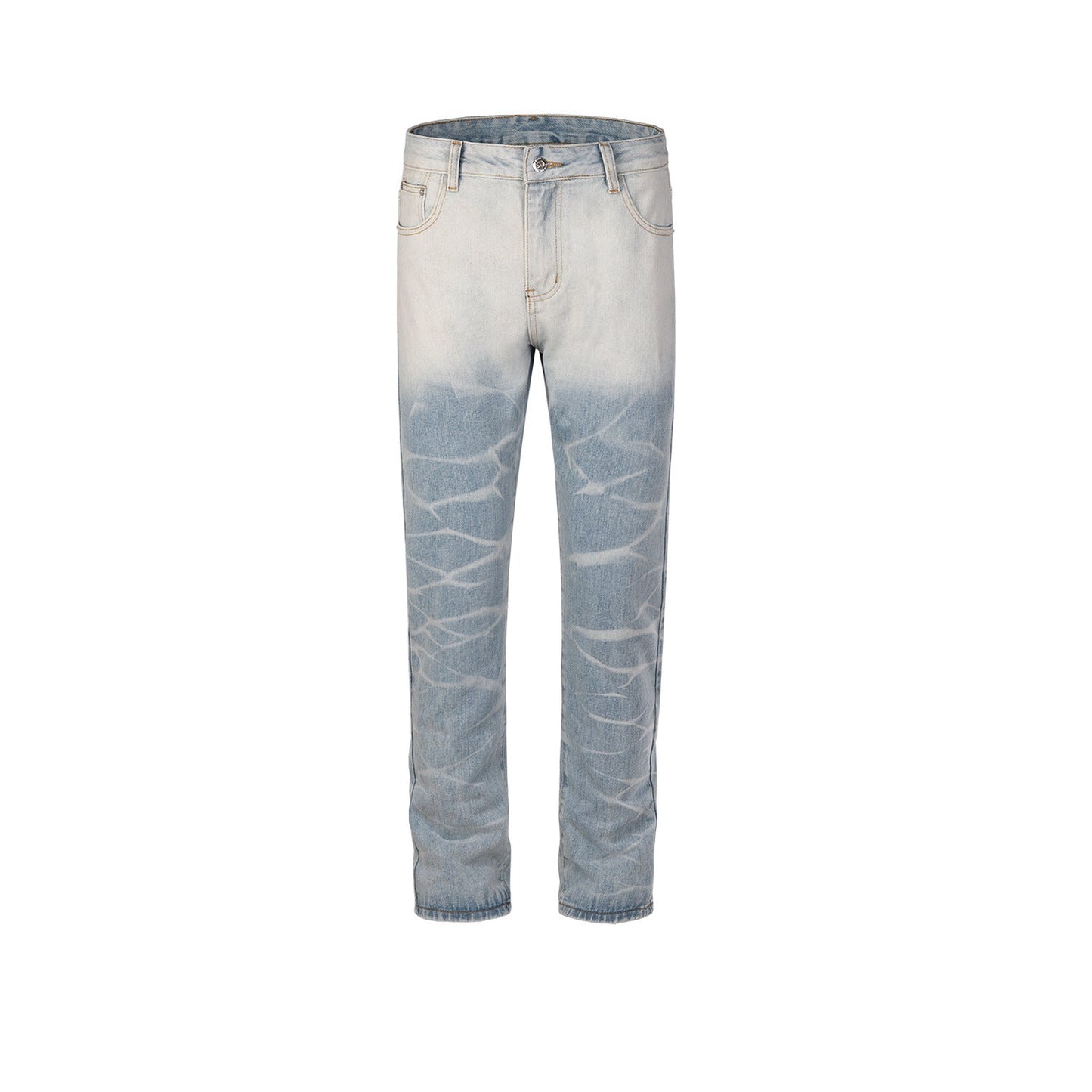 MIJKO Men's Vintage Pants MIJKO Washed trousers Men's and women's wave color matching gradual change jeans