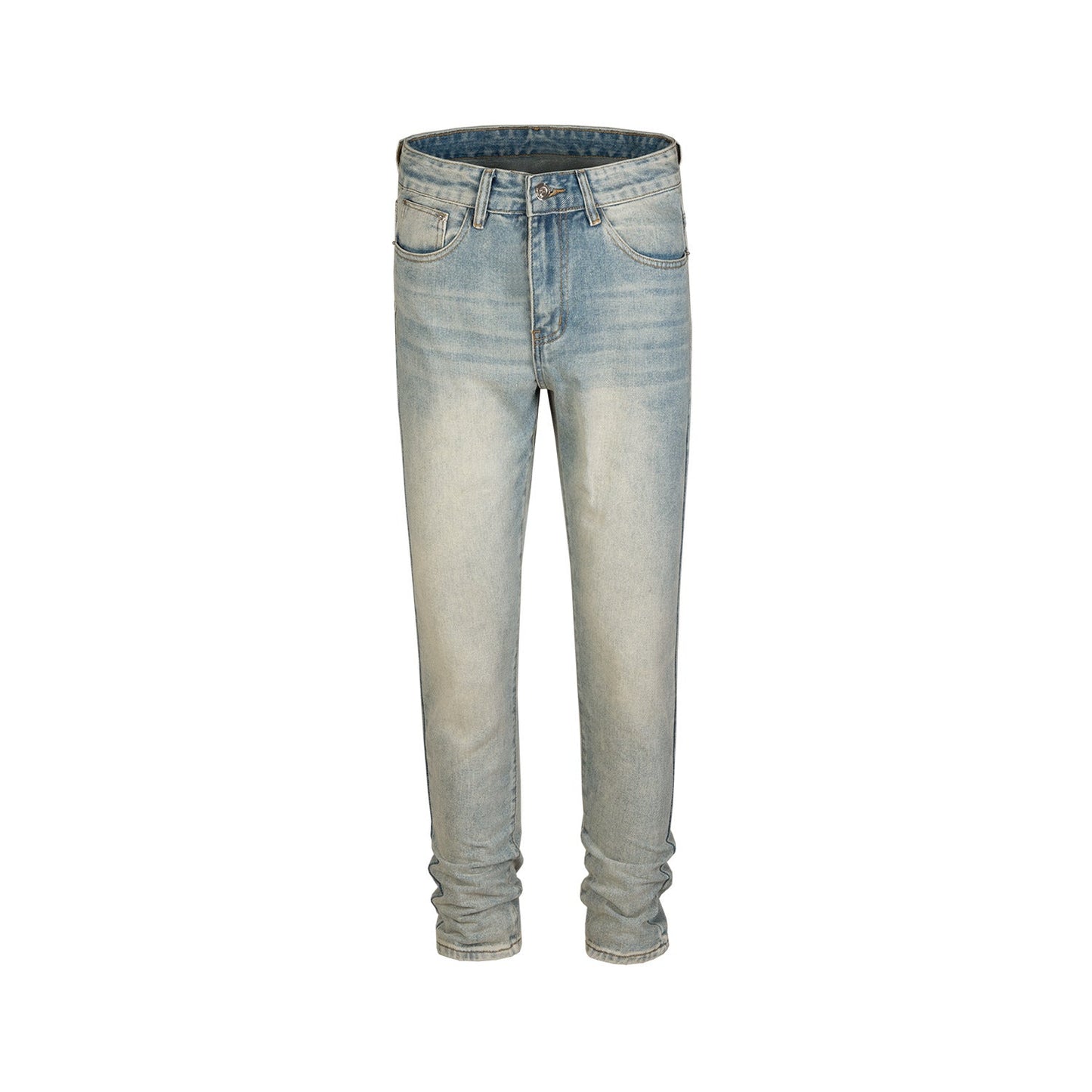 MIJKO Mens Vintage Pants MIJKO Washed Old Trousers Jeans