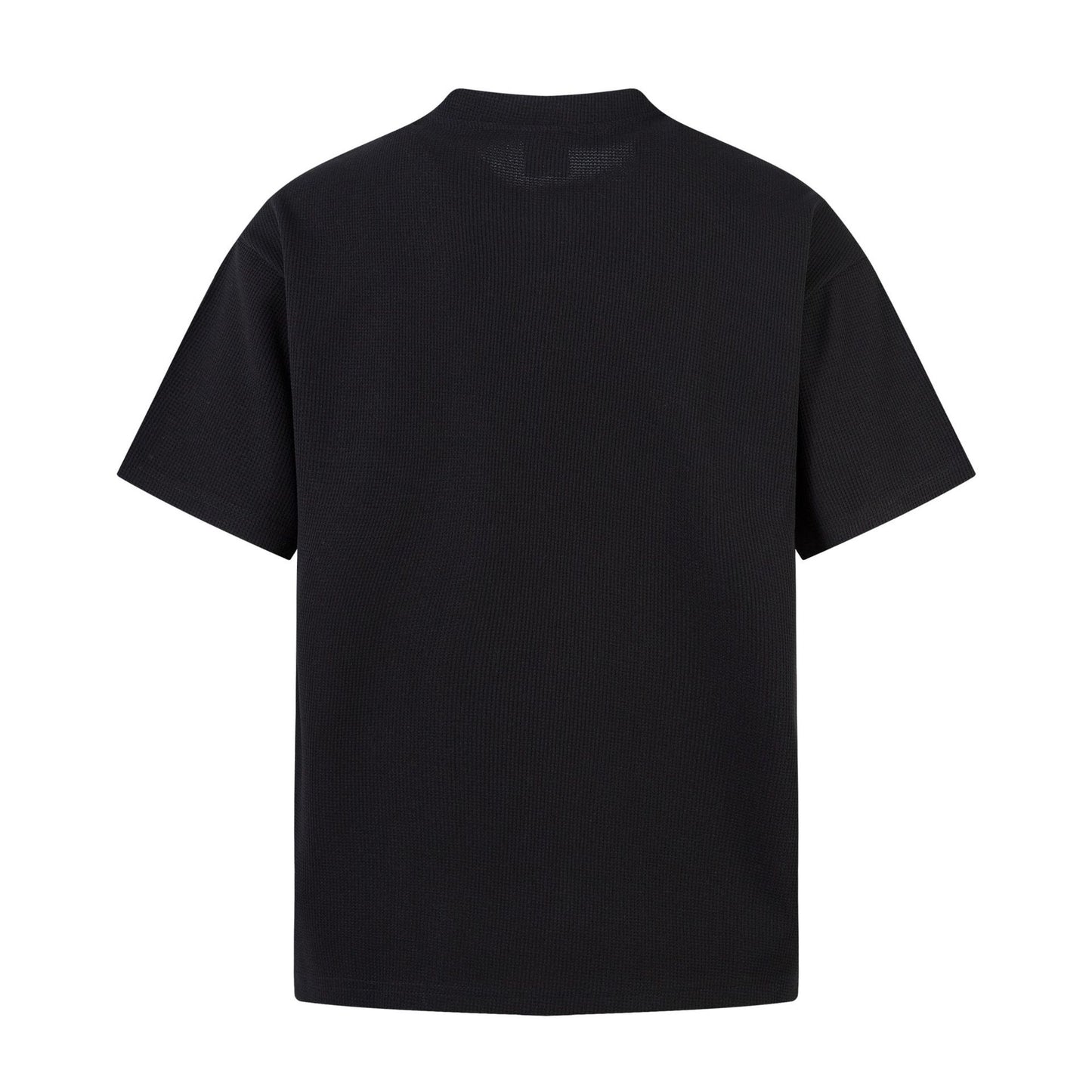 Men t shirts summerretropure color deconstructed waffle grids short sleeves
