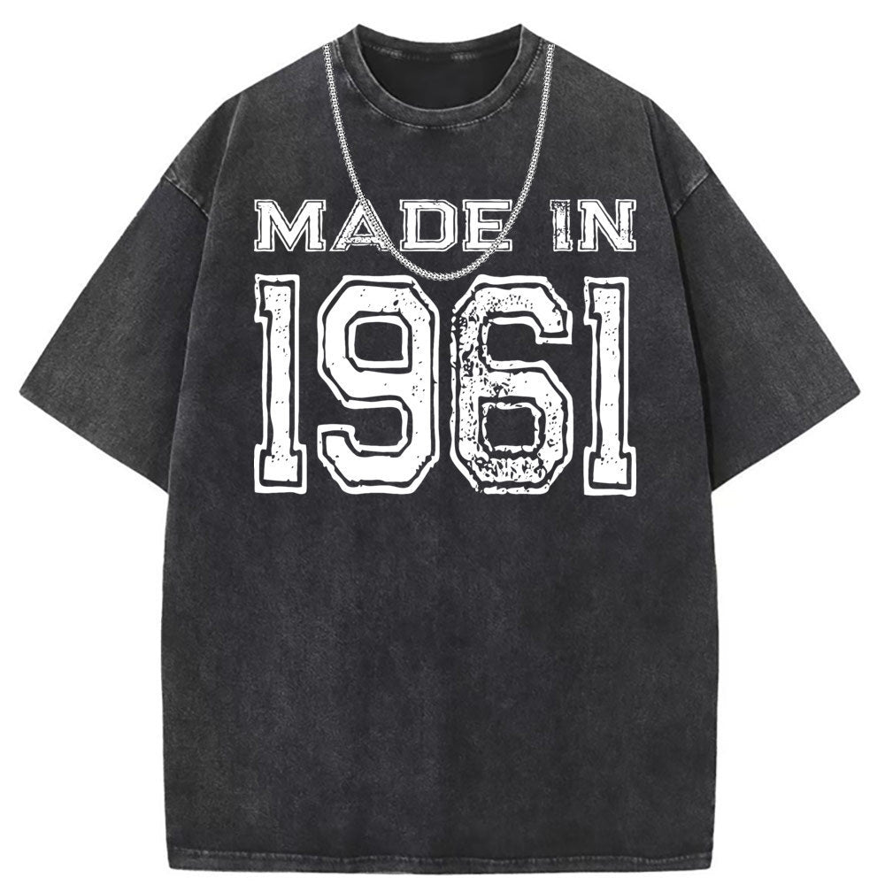 Men T Shirts Short Sleeve T-Shirt Men's Batik Washed Old Punk