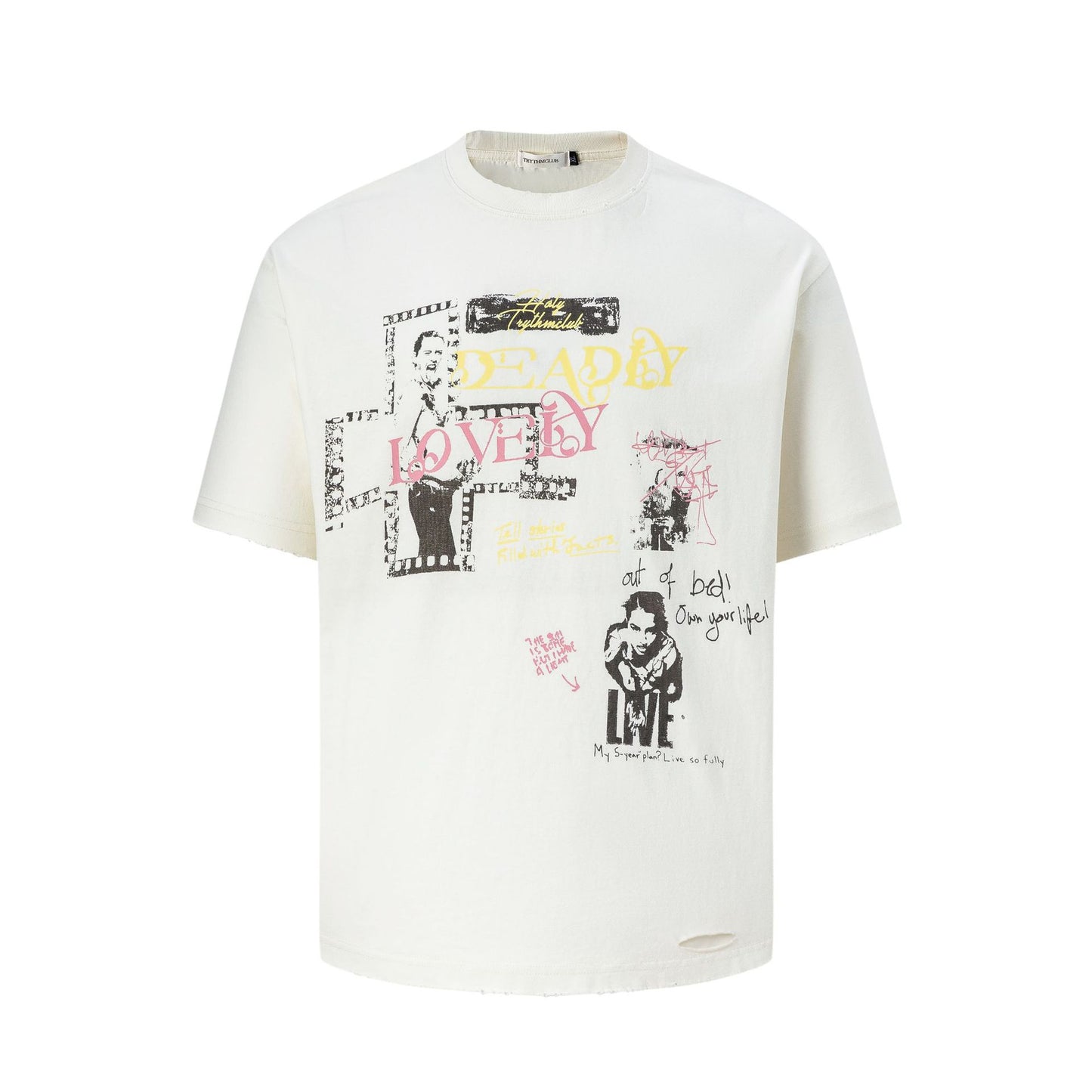 Men t shirts summer abstract pattern wide short sleeves