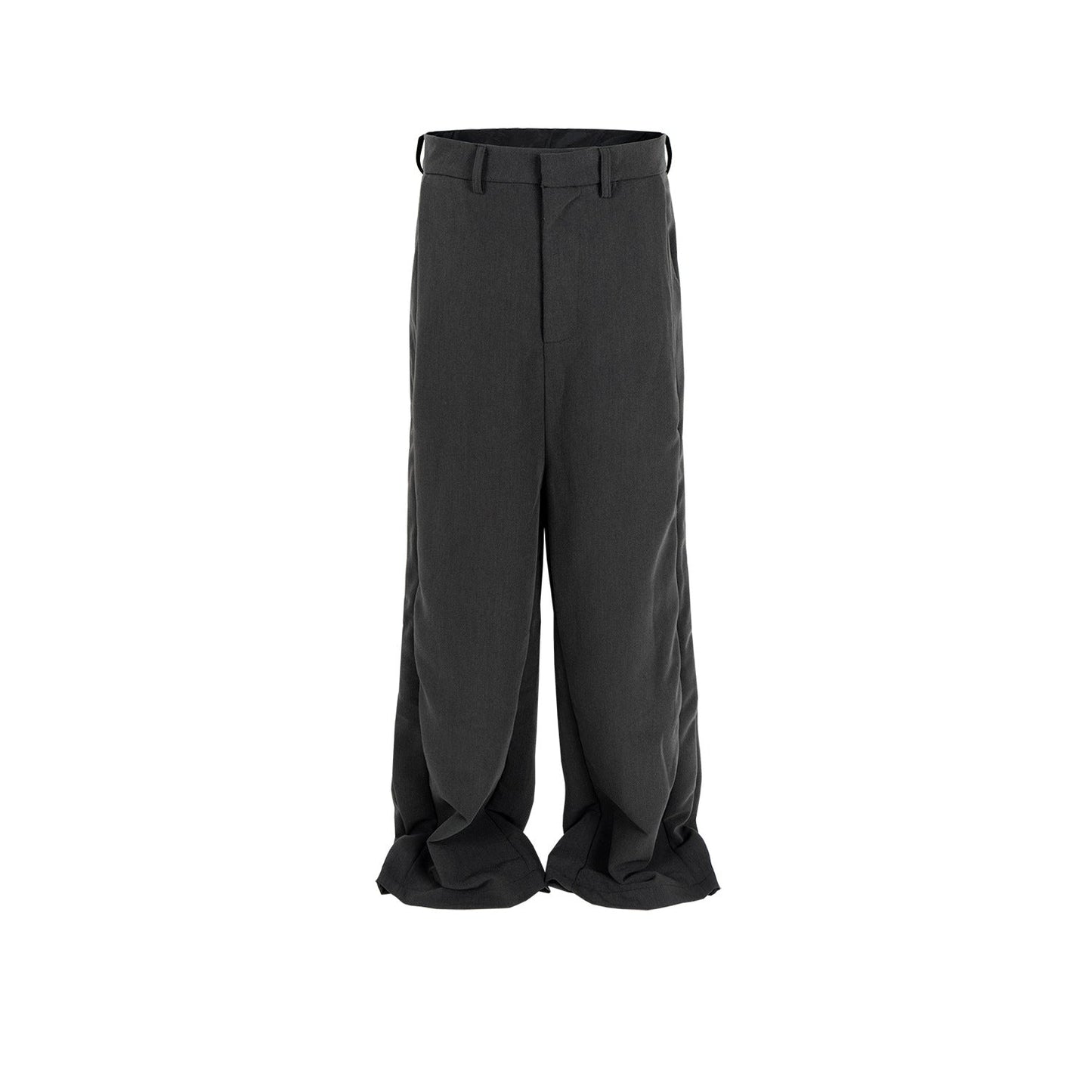 MIJKO Men's Vintage Pants MIJKO Zipper Design Casual Trousers Men's and Women's Three-dimensional Wide Legs