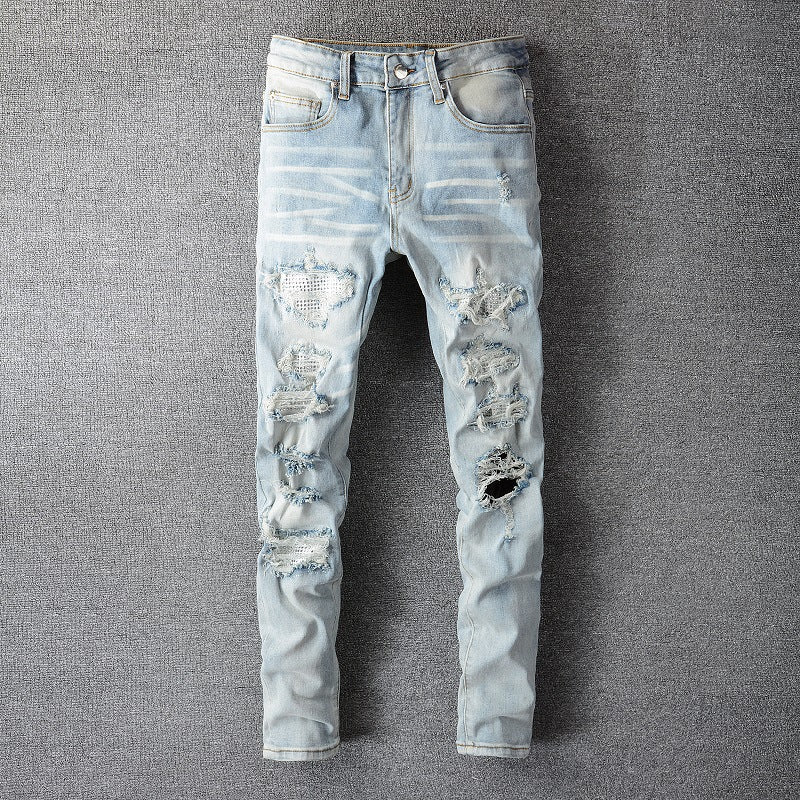 Amiri Jeans Casual Hip Hop Slim Jeans Men #808