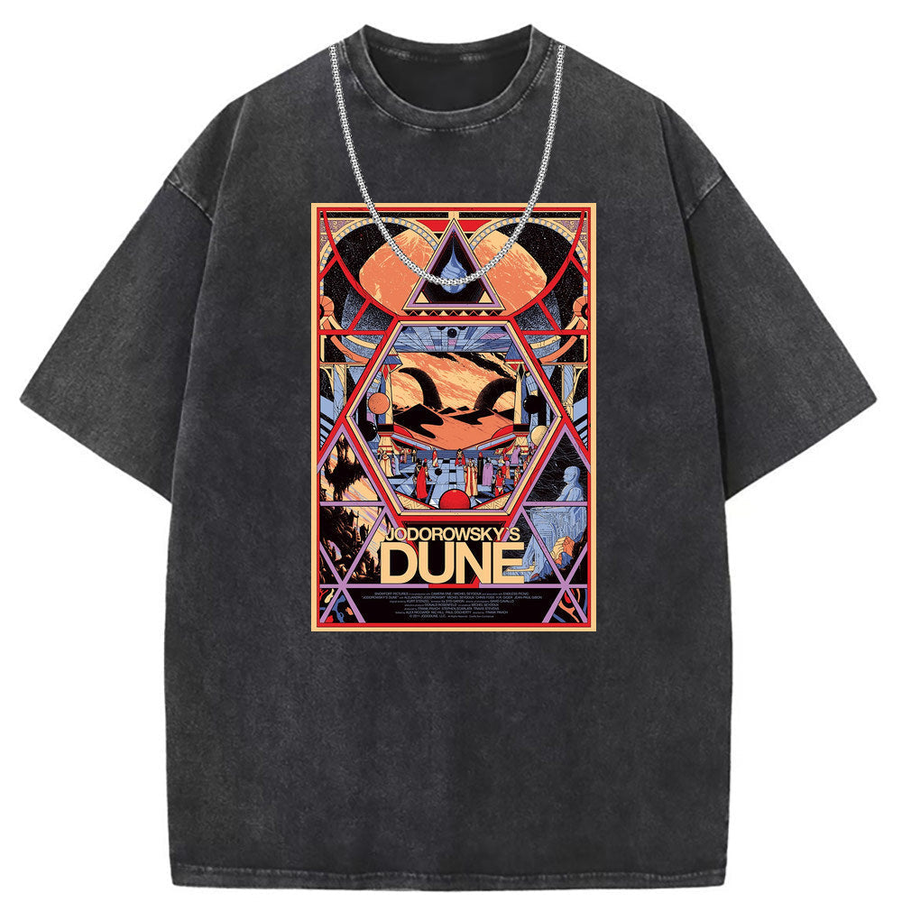 Mens T Shirts Washed Old Punk Short Sleeve T-Shirts