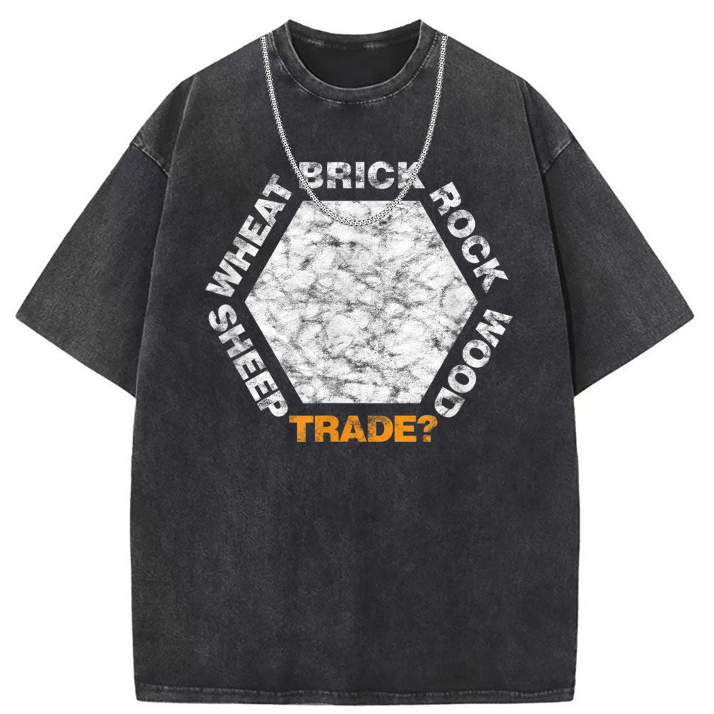 Men T Shirts Short Sleeve T-Shirts Women Washed Old American
