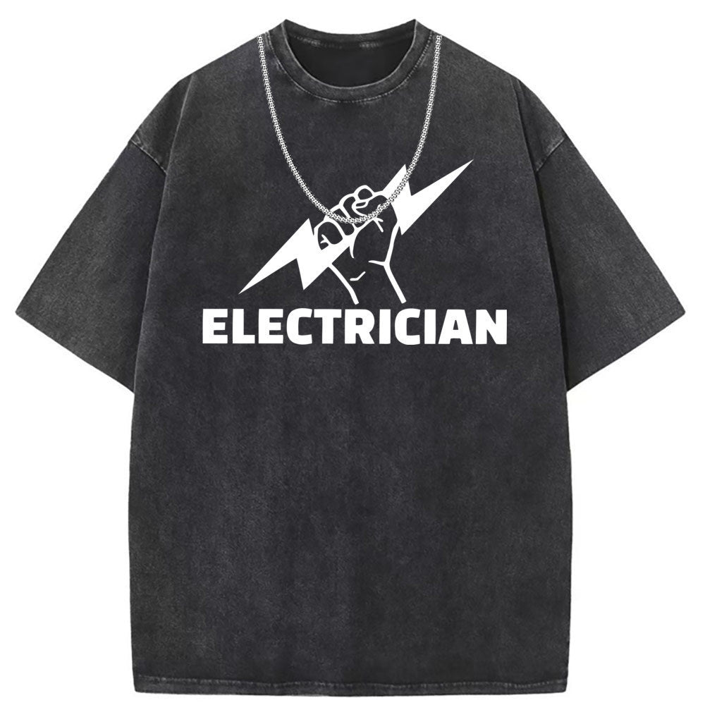 Men T Shirts Crew neck short sleeve T-shirt washed old American style