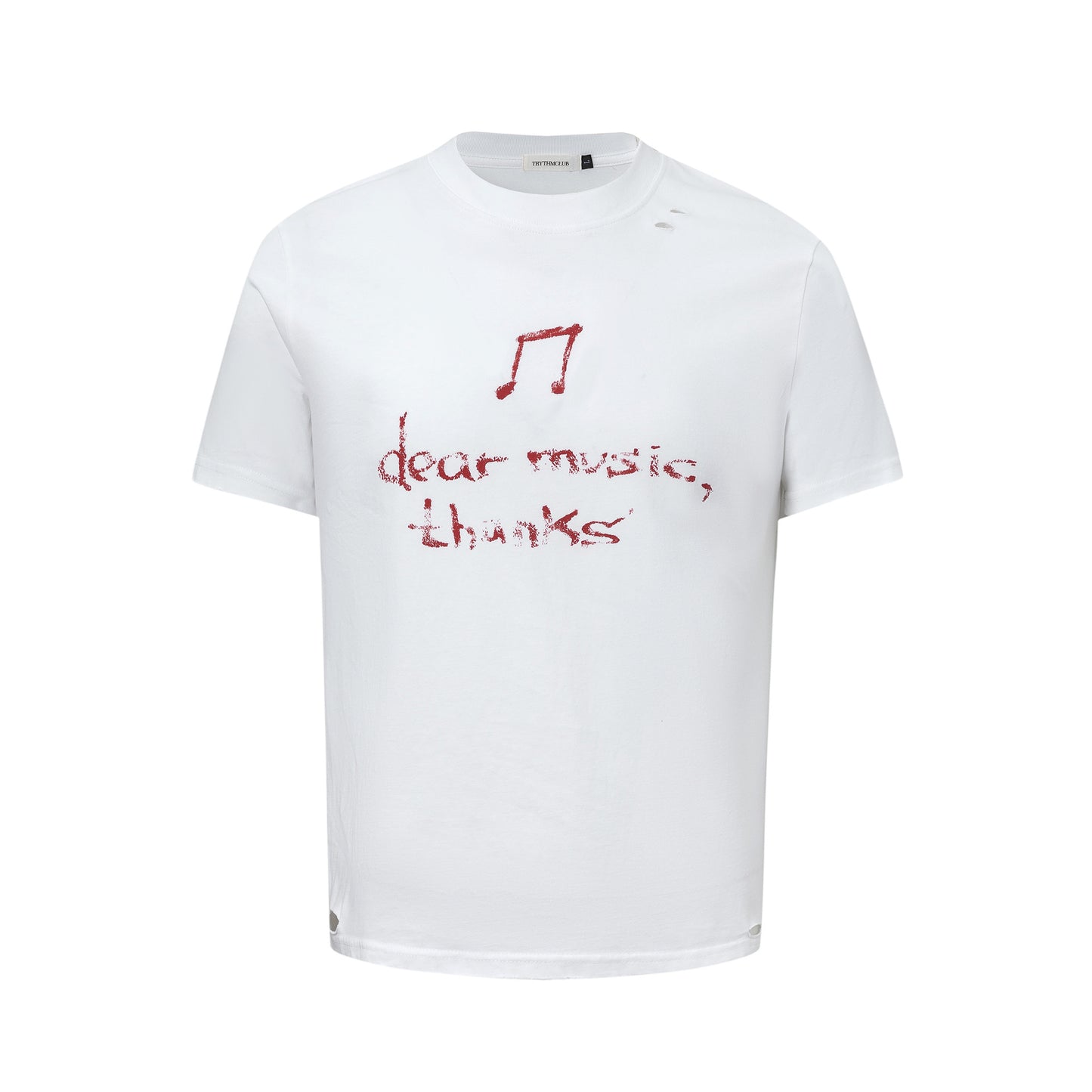 Men t shirts summer hand-painted letter small plate short sleeves