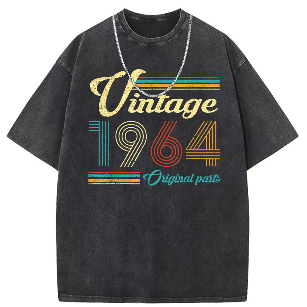 Men T Shirts Vintage old anime oversize printed short-sleeved T-shirt