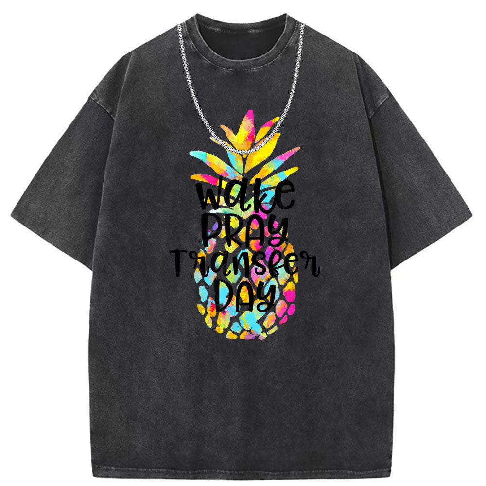 Men T Shirts Short Sleeve T-Shirt Washed Old Punk Loose