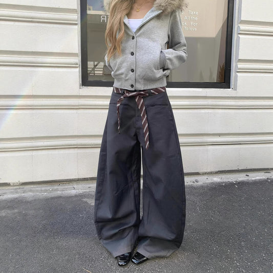 Women casual pant women's belt summereasiest for match