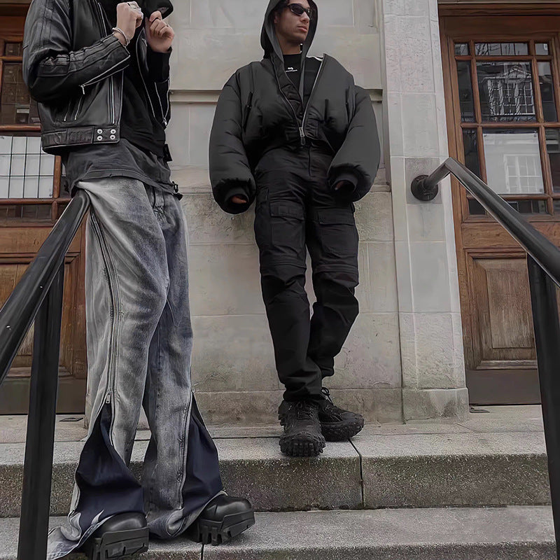 MIJKO Men's Vintage Pants MIJKO Men's Women's Contrast Trousers RICK Jeans