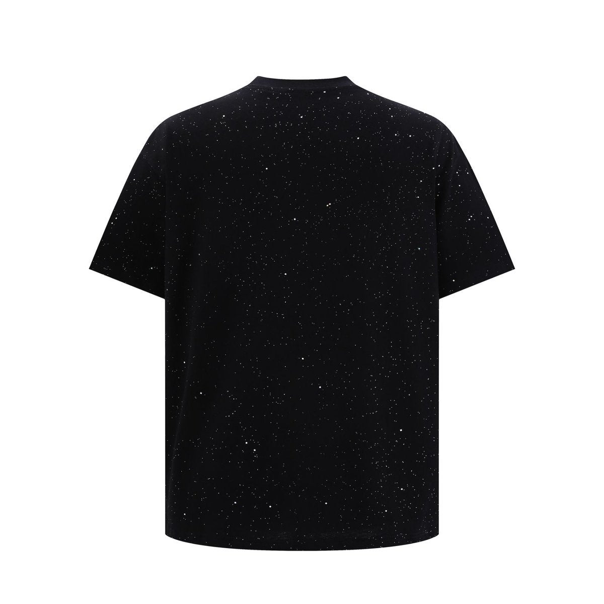 Men t shirts summer glitter deconstructed embroiderloose round neck short sleeves