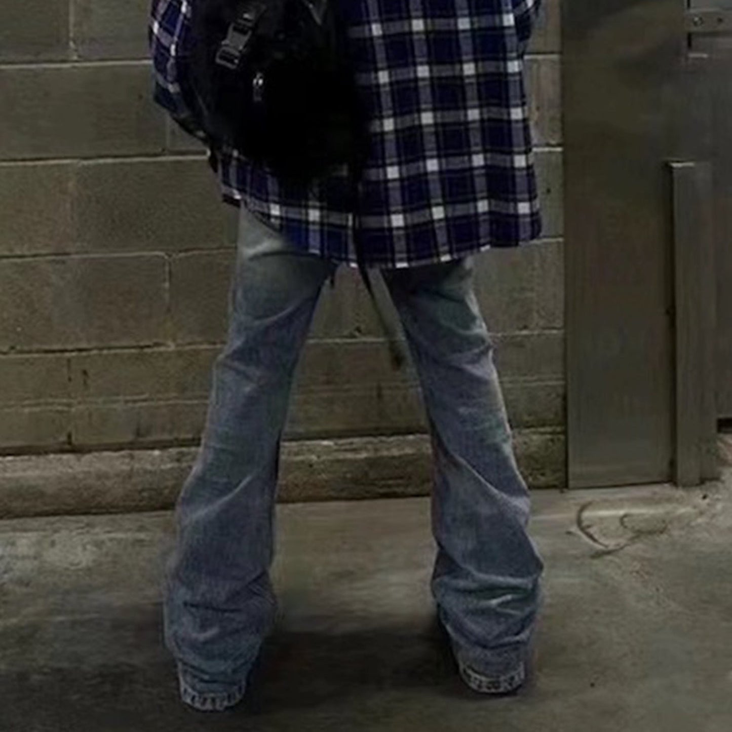 MIJKO Men's Vintage Pants MIJKO Men's Women's Spring and Summer Wash Water-polished White Trousers Pull Jeans