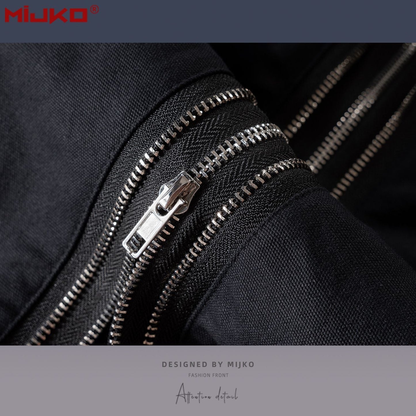 MIJKO Mens Vintage Pants Zipper-embellished Drawstring Slacks