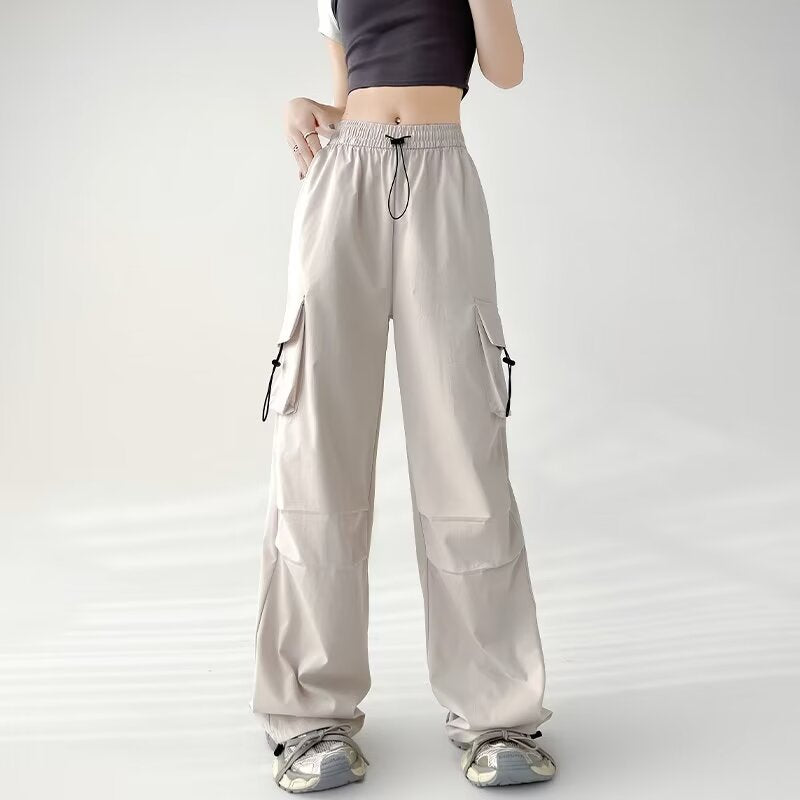 Women casual pants retro spring summer loose