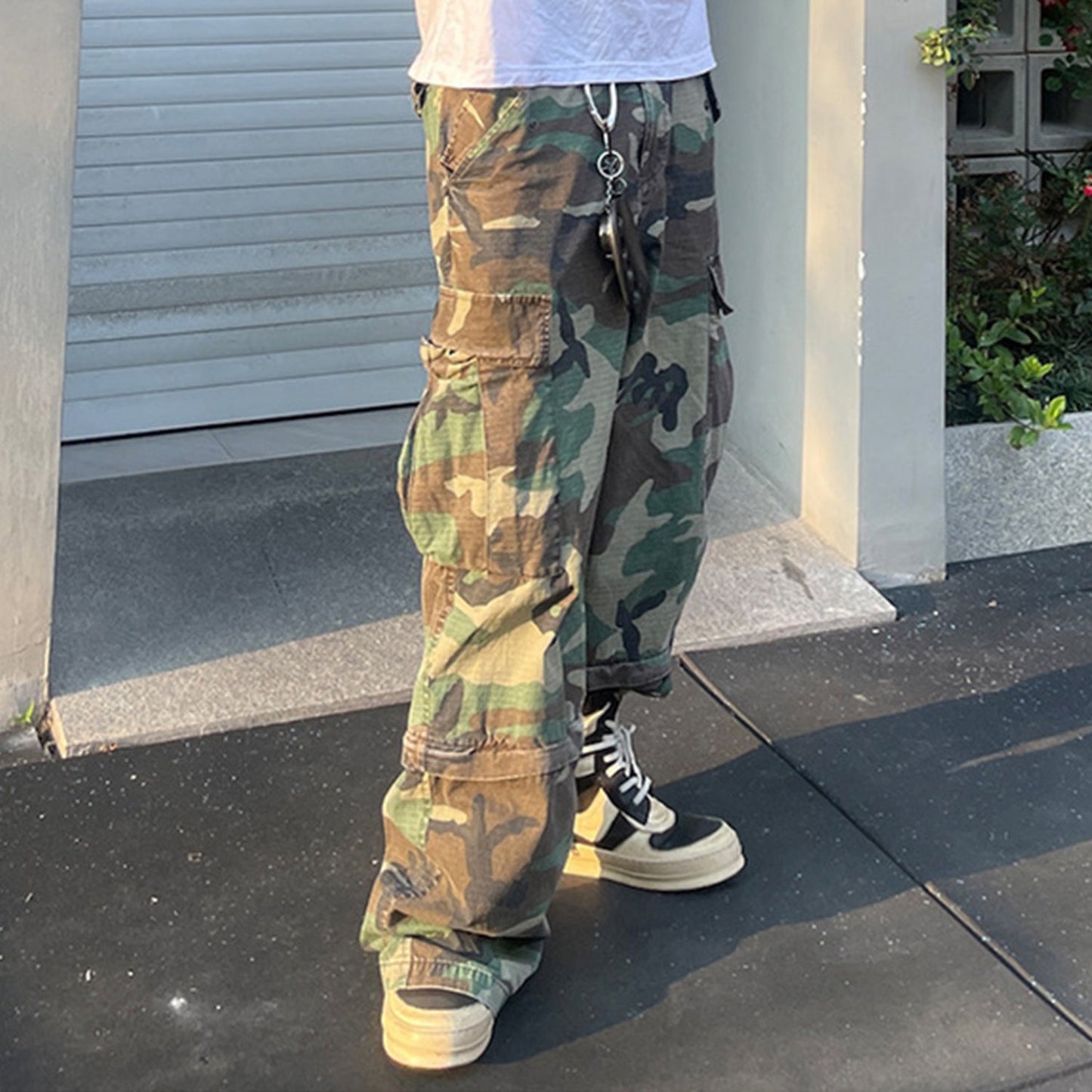 MIJKO Men's Vintage Pants MIJKO Men's Women's Camouflage Casual Overalls