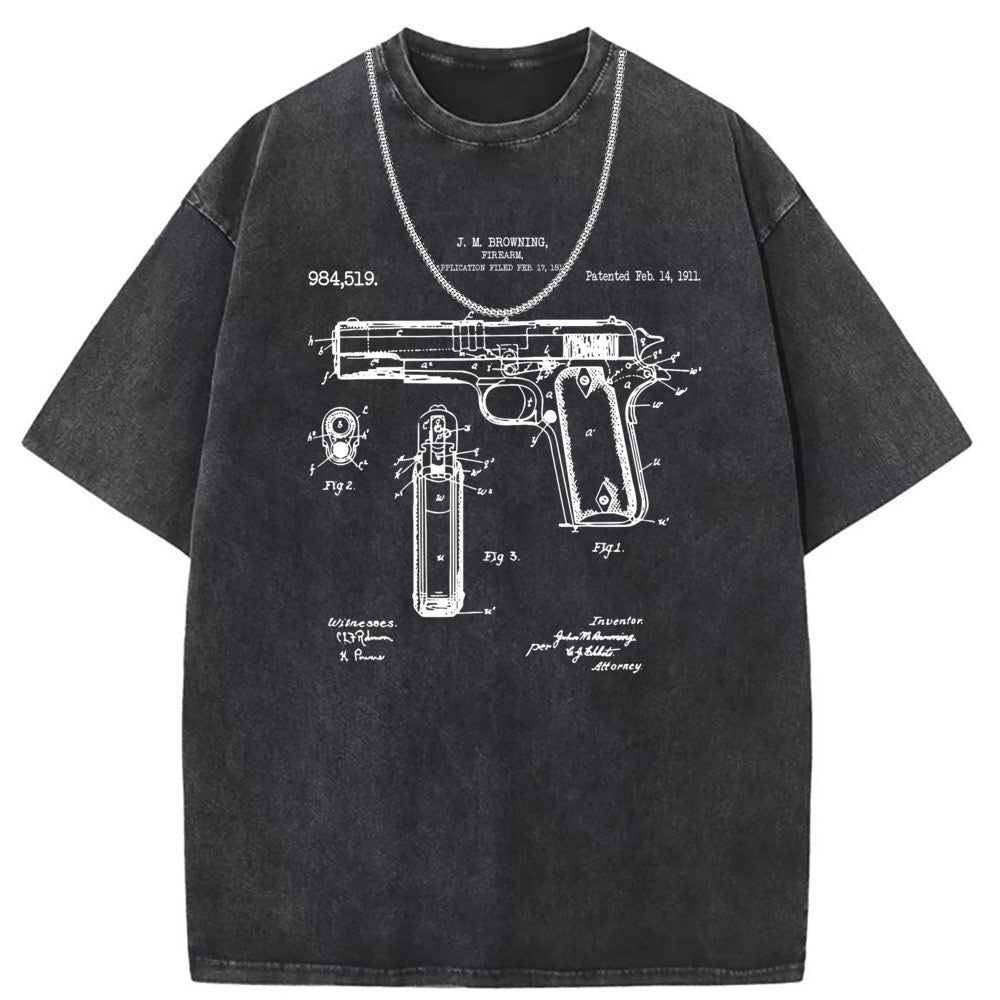 Men T Shirts Cotton short-sleeved T-shirt women's washed and old