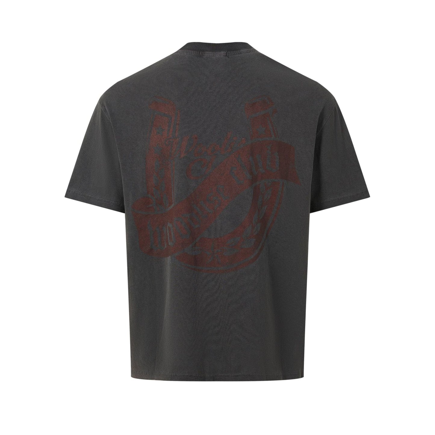 Men t shirts summer washed old letter round neck loose short sleeves