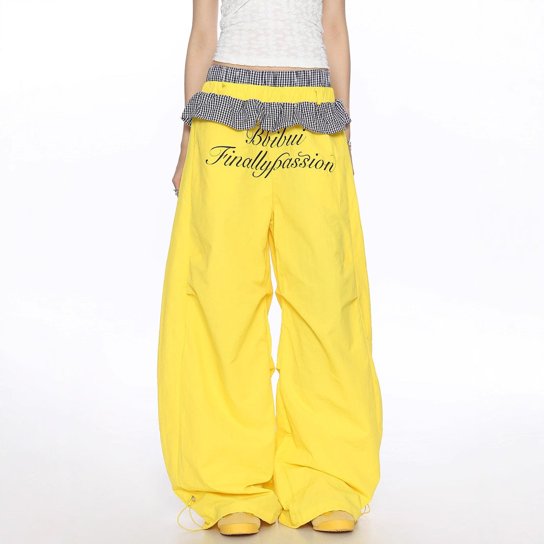 Women casual pants lace patchworksummerloose